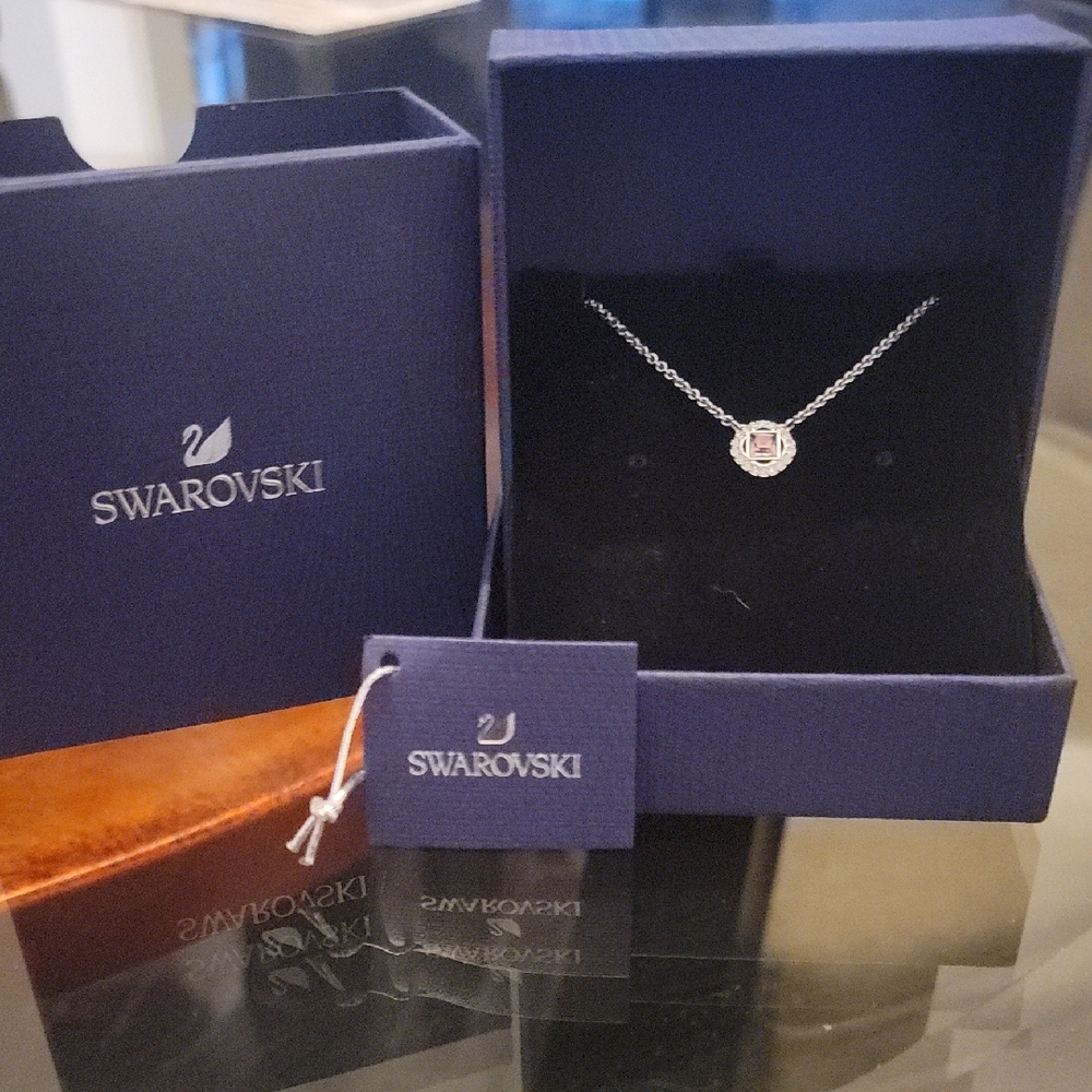 Swarovski Una Angeli  Necklace with Pink Crystal